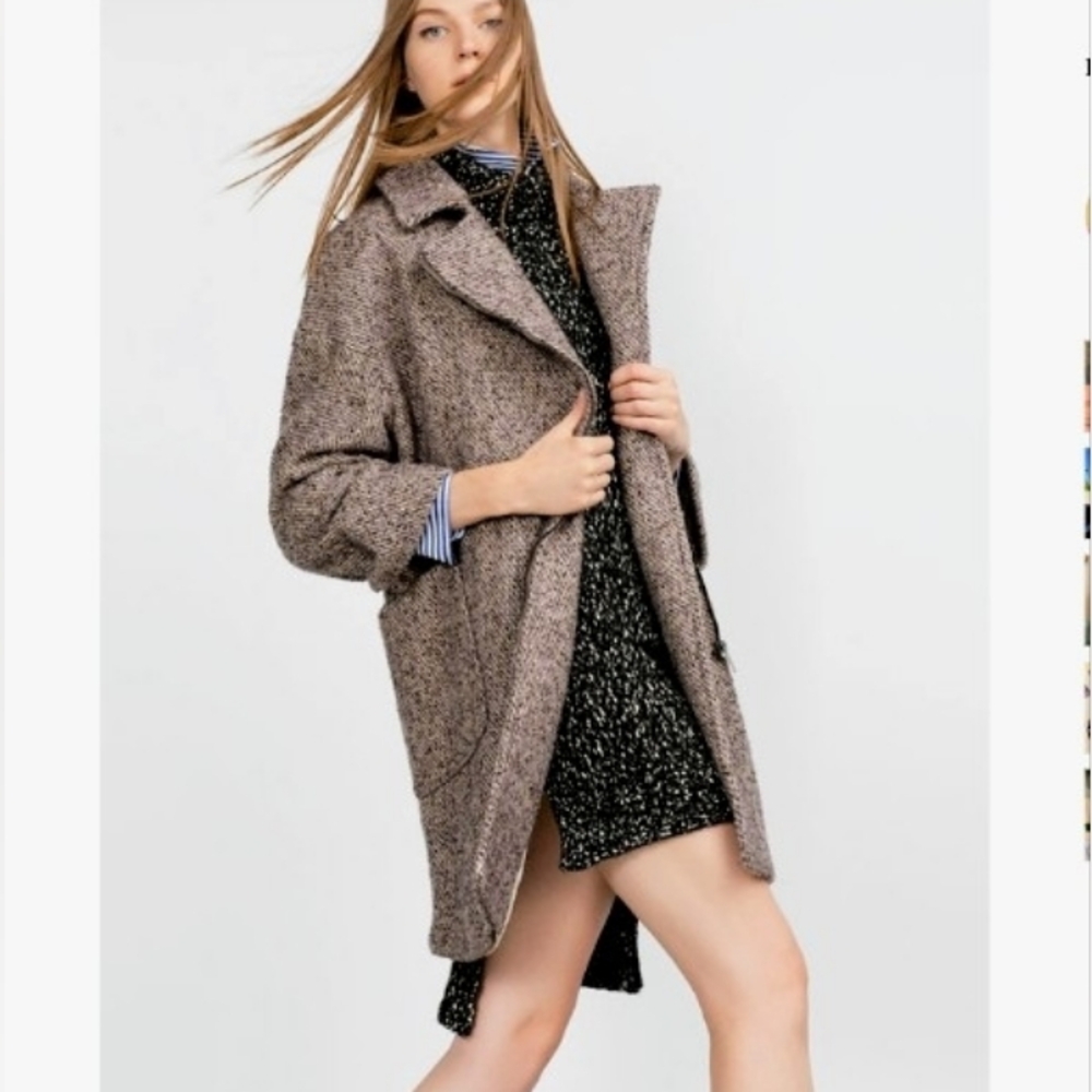 ZARA Tweed Wool Coat